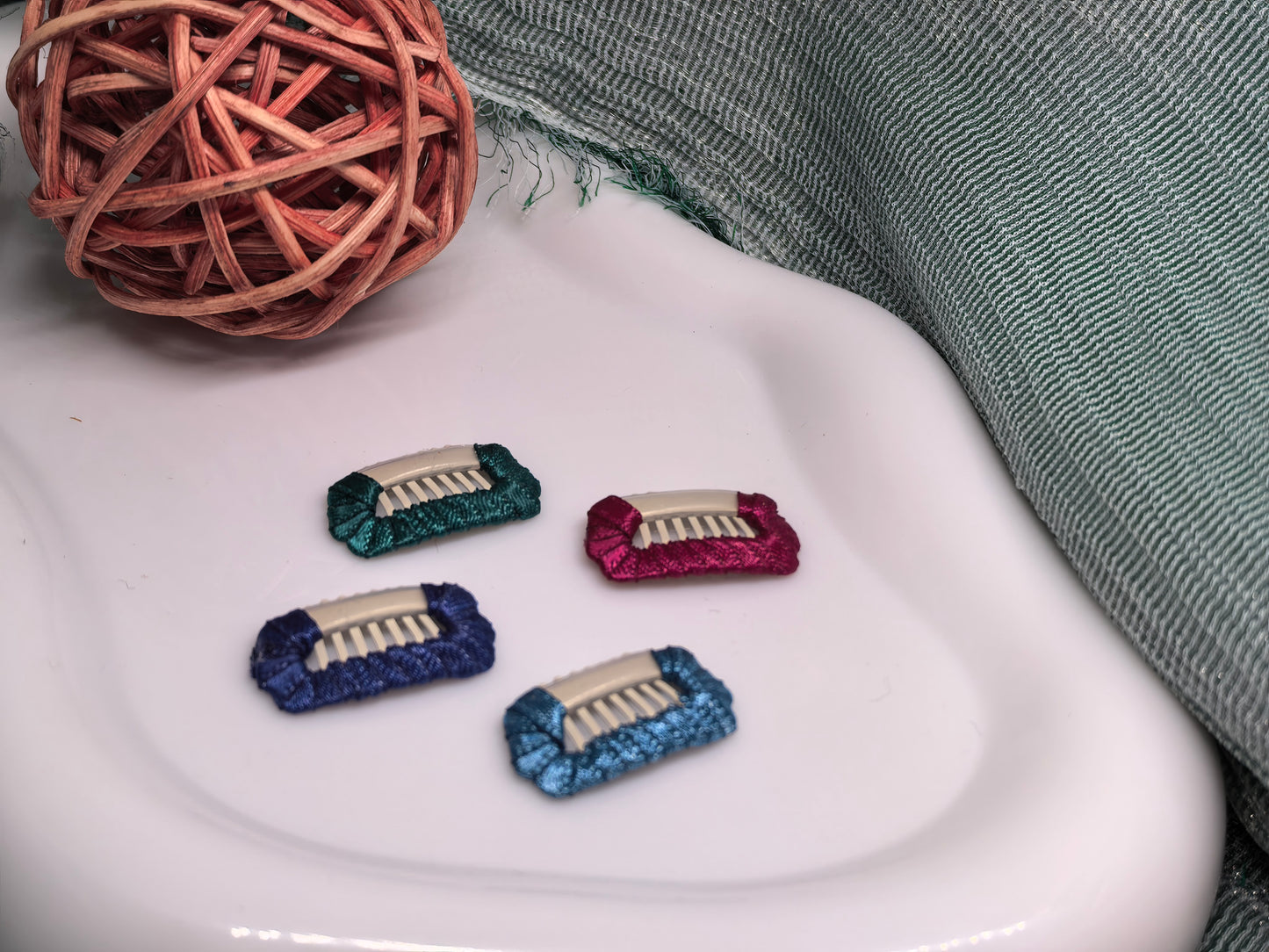 Small Dog Hair BB Clip|Rich Tones BB Clip 4-Pack (For Stylish Occasions) | SilkyCo