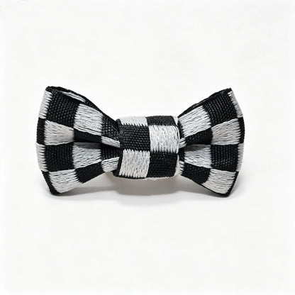 Checkerboard Dog Hair Bow for Shih Tzu & Yorkie
