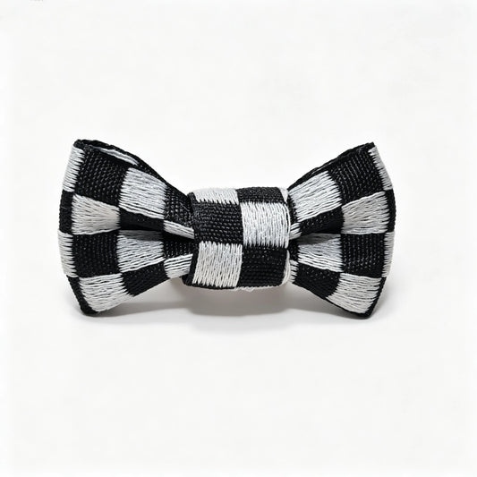Checkerboard Dog Hair Bow for Shih Tzu & Yorkie