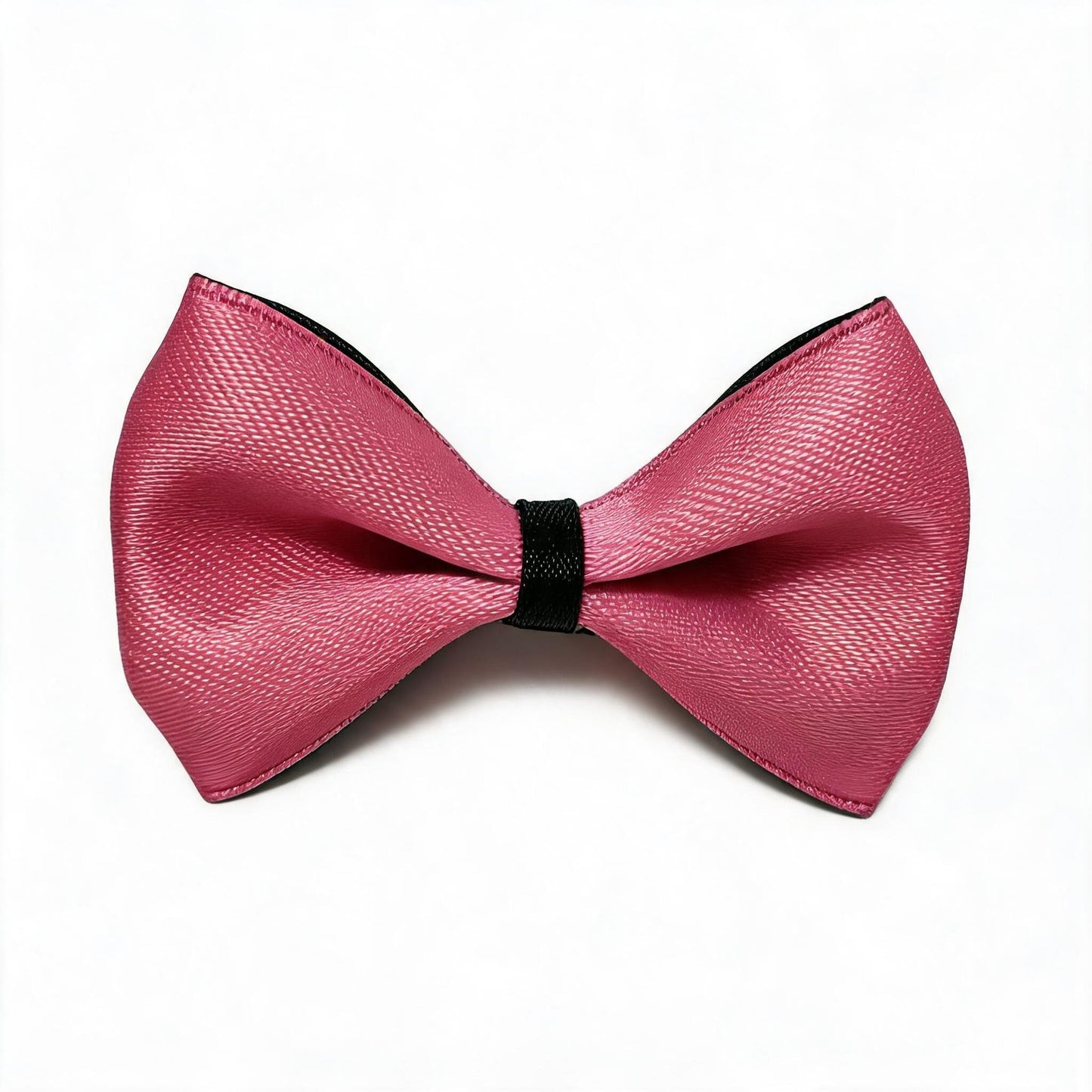 Raspberry Pink Contrast Palette dog hair bow clip front view, showing the vivid pink bow shape and contrasting center band.