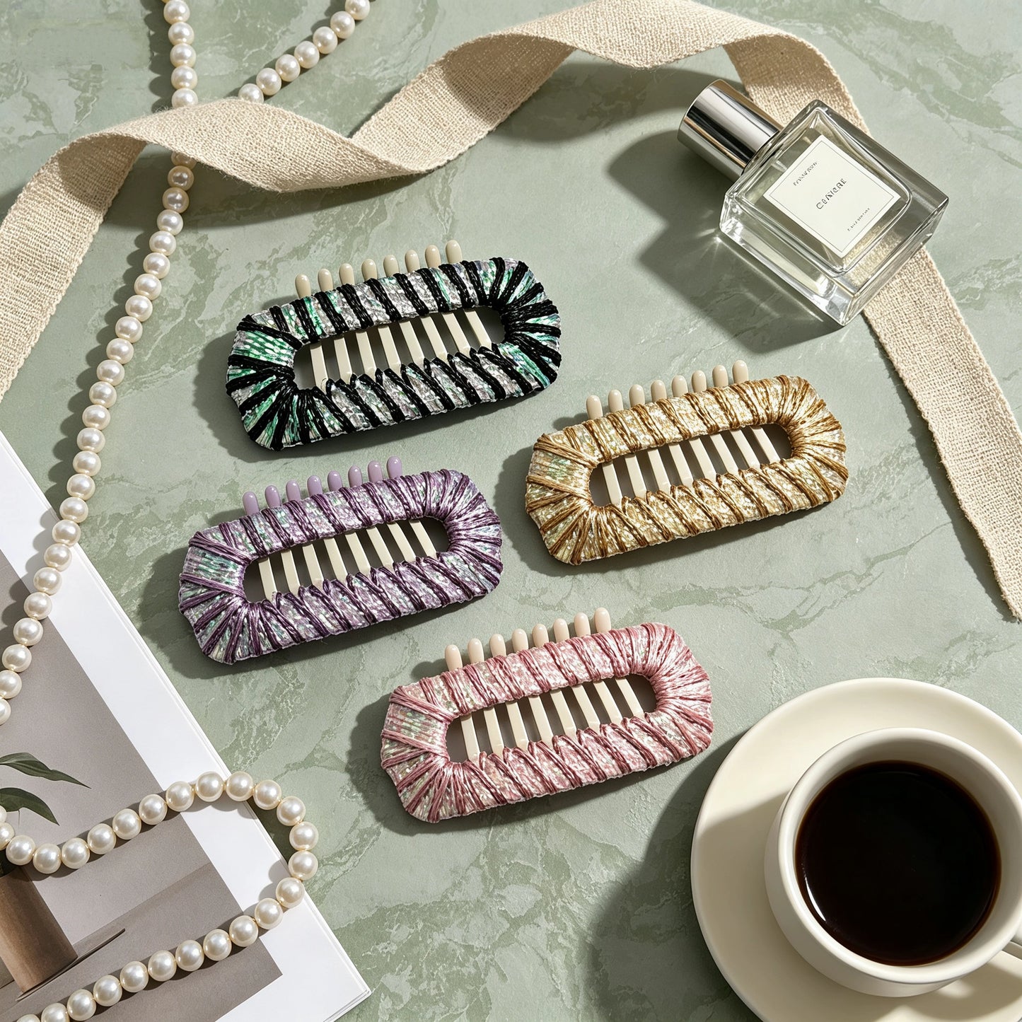 Iridescent Sheen Dog Barrettes for Shih Tzu & Maltese