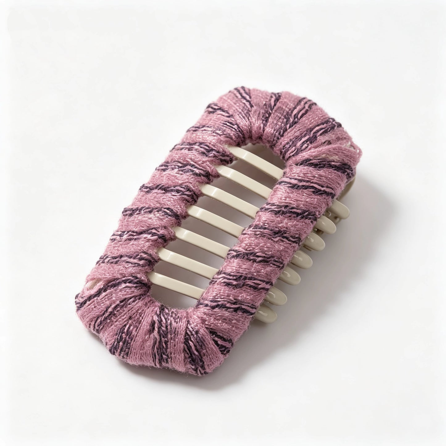 Aubergine Lace Whisper dog barrette, a rich purple lace hair clip for polished Maltese topknot styling.