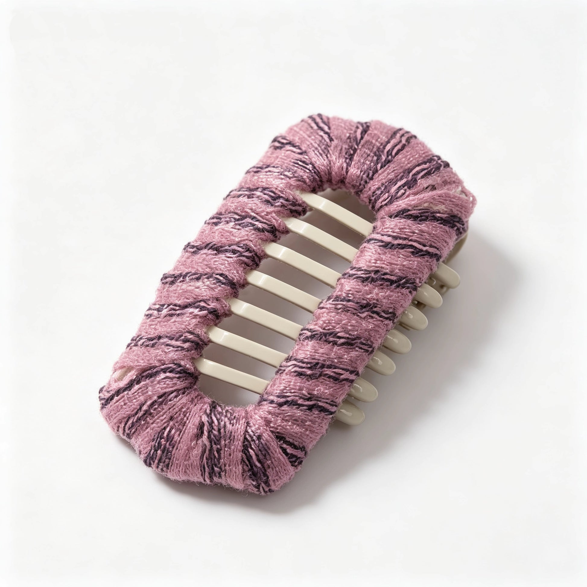 Aubergine Lace Whisper dog barrette, a rich purple lace hair clip for polished Maltese topknot styling.