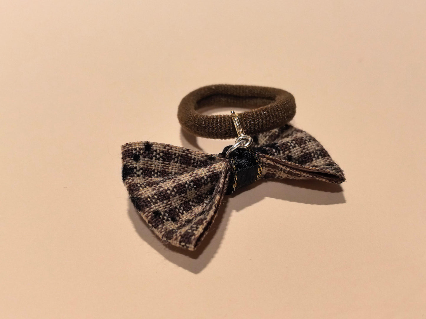 Classic Plaid & Flocked Dog Bow | Traditional Prep Style | SilkyCo