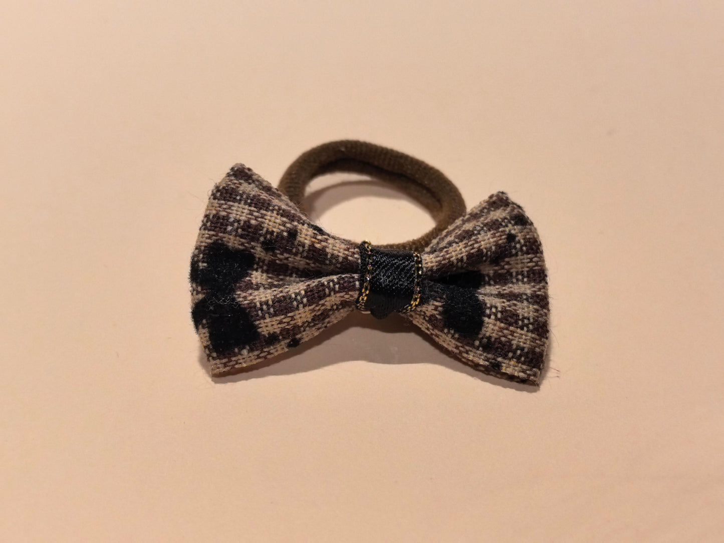 Classic Plaid & Flocked Dog Bow | Traditional Prep Style | SilkyCo