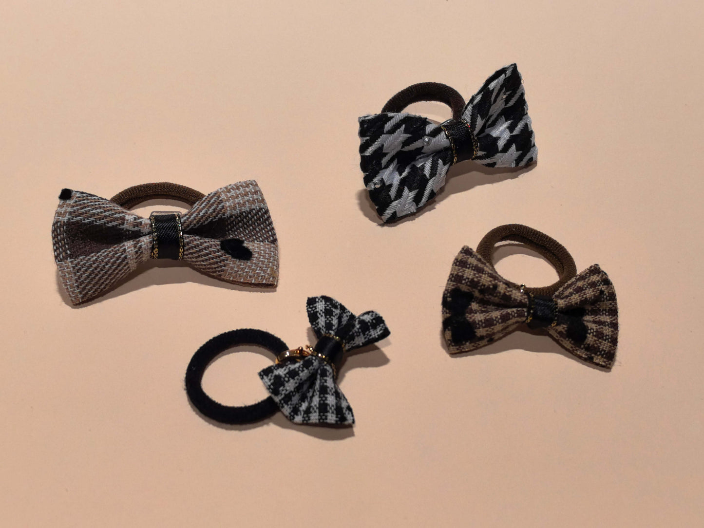 Classic Plaid & Flocked Dog Bow | Traditional Prep Style | SilkyCo